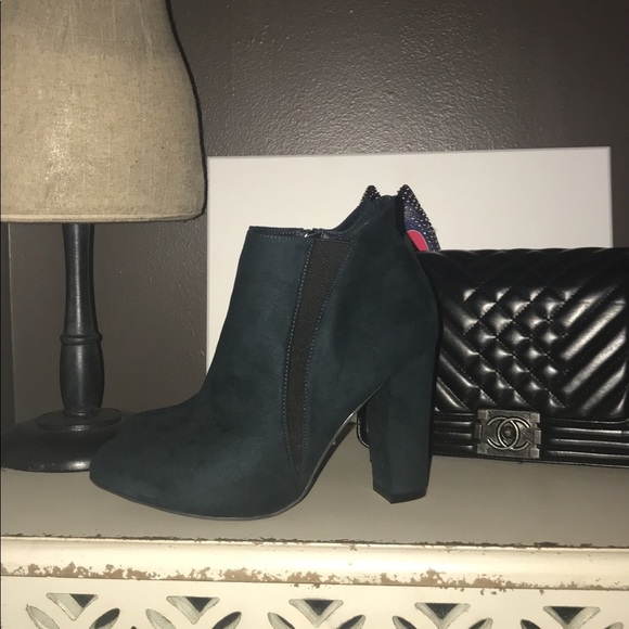 NWT Andres Machado Petrol Suede Boots Sz 10 - Picture 5 of 8